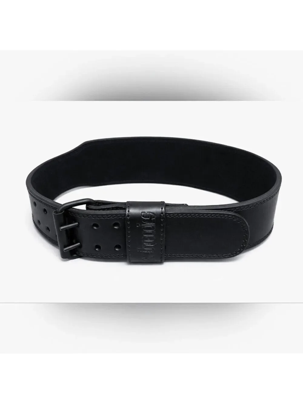 Aesthreadics Black Leather Weightlifting Belt | Gym Strength Training | New
